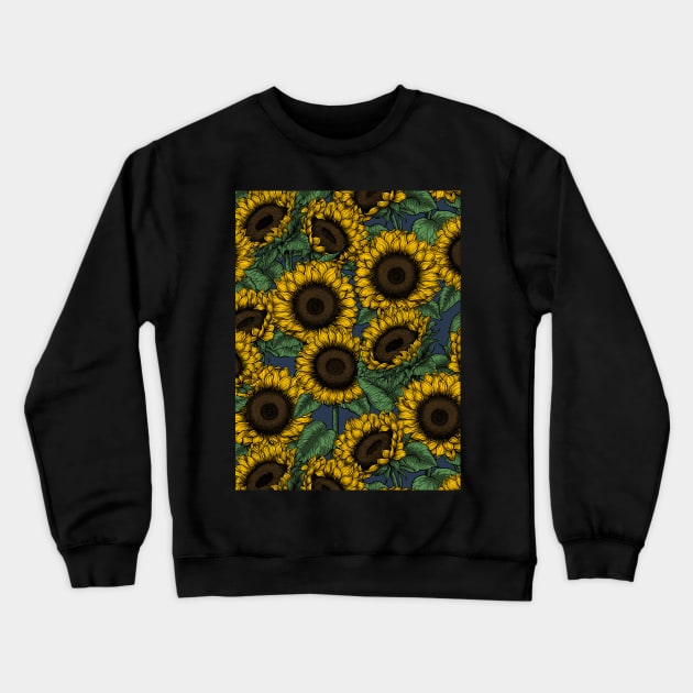 Sunflower field Crewneck Sweatshirt by katerinamk